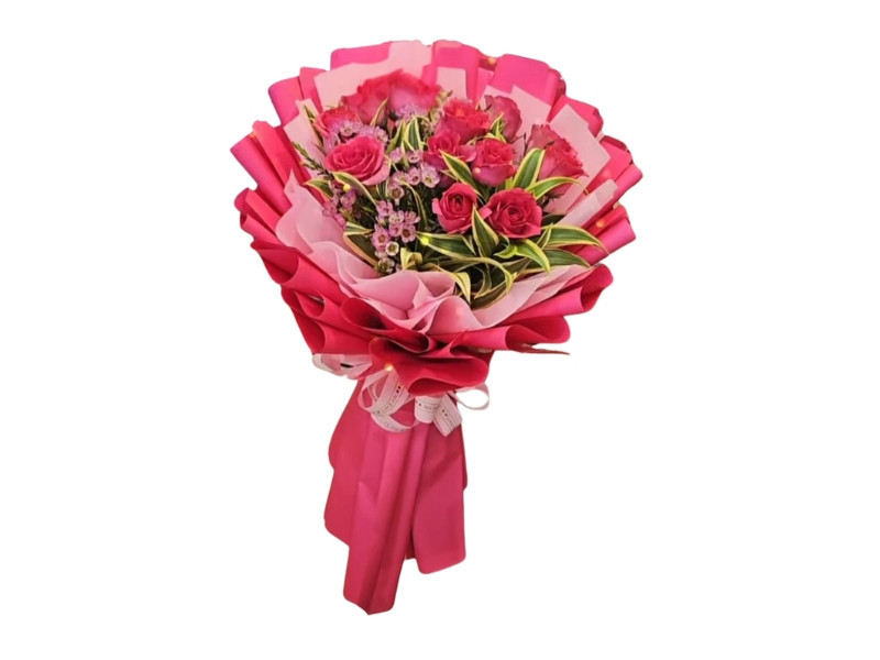 Pink Rose Bouquet with Fillers – Flower Delivery Philippines Pink Rose Bouquet with Fillers – Flower Delivery Philippines