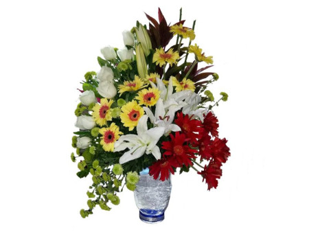 Vibrant Mixed Flower Vase – Fresh Flower Delivery Philippines | FlowerTalks