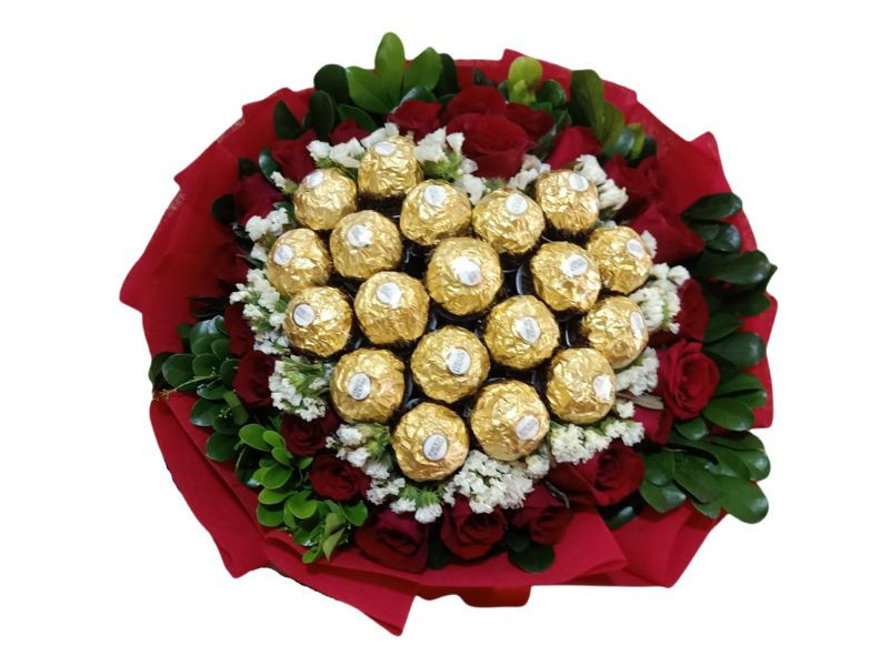 Sweet Romance Ferrero & Red Rose Bouquet – FlowerTalks Philippines Sweet Romance Ferrero & Red Rose Bouquet – FlowerTalks Philippines