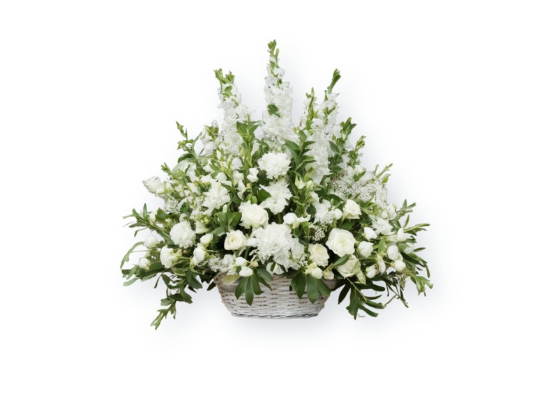 Eternal Peace White Basket – Sympathy Flowers Philippines | FlowerTalks Eternal Peace White Basket – Sympathy Flowers Philippines | FlowerTalks