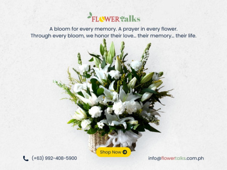 Serenity White Basket – Condolence Flowers Philippines | FlowerTalks Serenity White Basket – Condolence Flowers Philippines | FlowerTalks