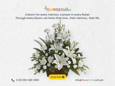 Peaceful Lily Basket – Sympathy Flowers Philippines | FlowerTalks Peaceful Lily Basket – Sympathy Flowers Philippines | FlowerTalks
