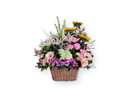 Radiant Grace Basket – Colorful Sympathy Flowers | FlowerTalks Philippines