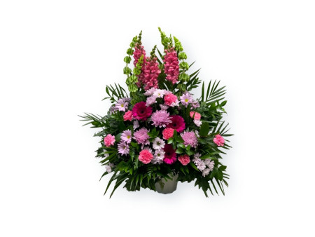 Pink Serenity Vase – Elegant Pink Sympathy Flower Arrangement | FlowerTalks Philippines