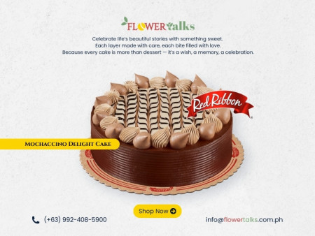 Red Ribbon Mochaccino Delight Cake – Mocha Chocolate Bliss | FlowerTalks Philippines Red Ribbon Mochaccino Delight Cake – Mocha Chocolate Bliss | FlowerTalks Philippines