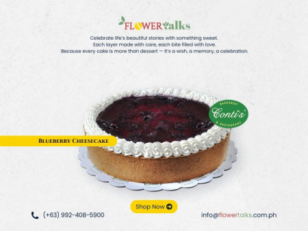 Conti’s Blueberry Cheesecake – Classic Creamy Goodness | FlowerTalks Philippines Conti’s Blueberry Cheesecake – Classic Creamy Goodness | FlowerTalks Philippines