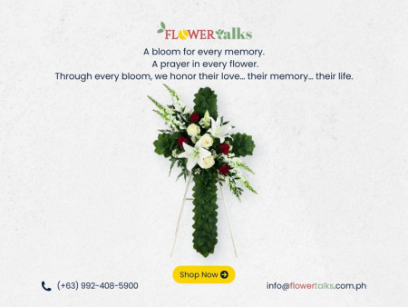 Cross of Peace Floral Stand – Sympathy & Memorial Flowers | FlowerTalks Philippines Cross of Peace Floral Stand – Sympathy & Memorial Flowers | FlowerTalks Philippines