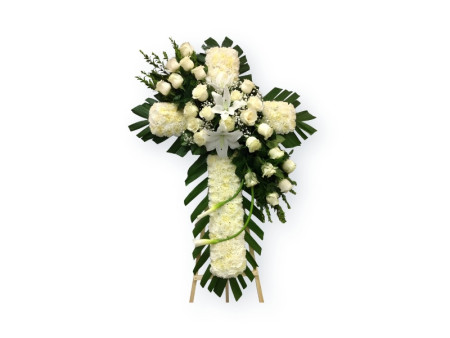 Eternal Grace Floral Cross – Sympathy & Funeral Flowers | FlowerTalks Philippines
