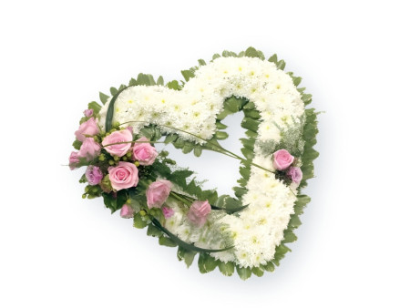 Whispers of Love Heart Wreath – Sympathy & Memorial Flowers | FlowerTalks Philippines
